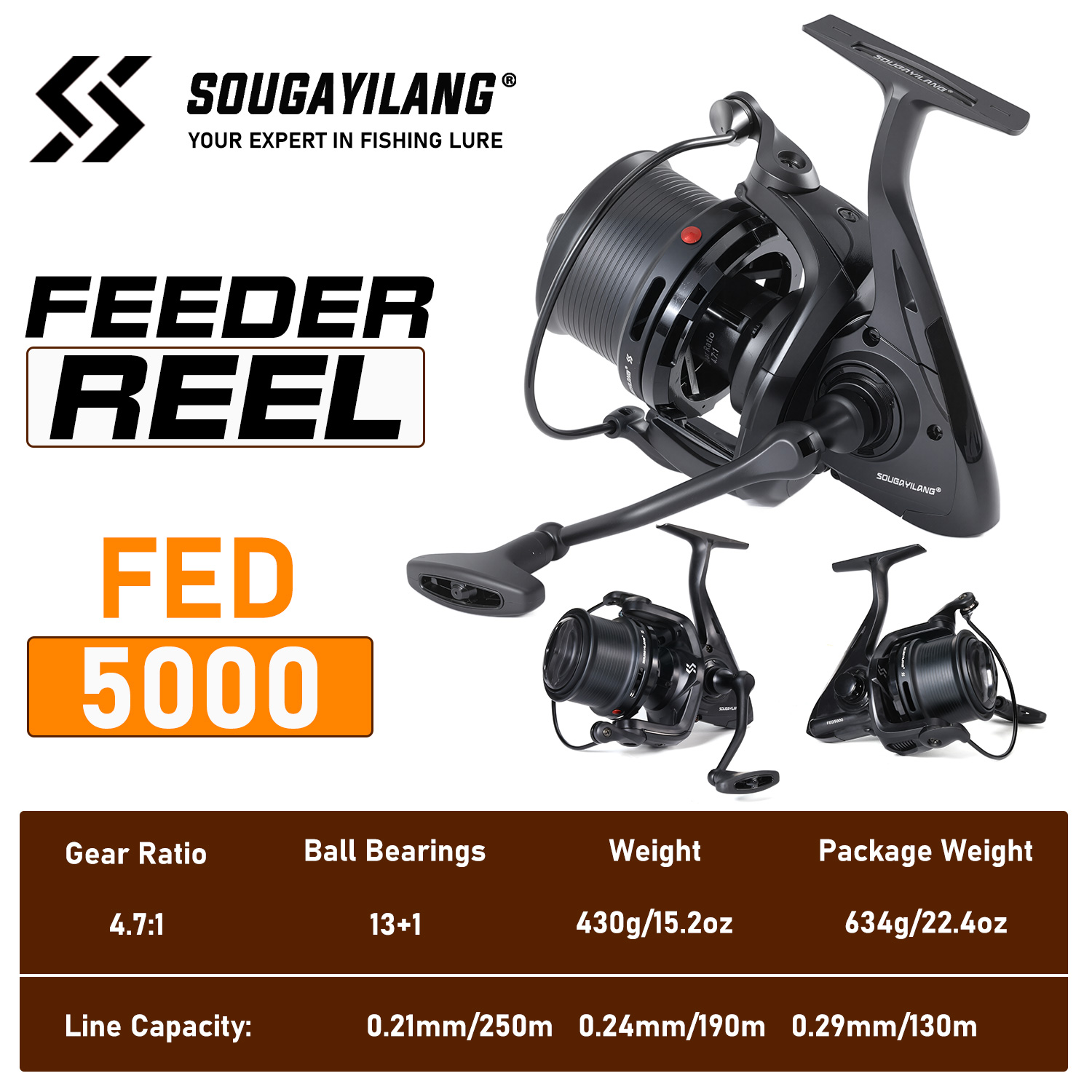 Moulinet Feeder Professionnel  - Trolling Reel avis et prix